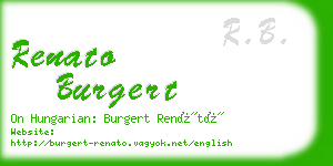 renato burgert business card
